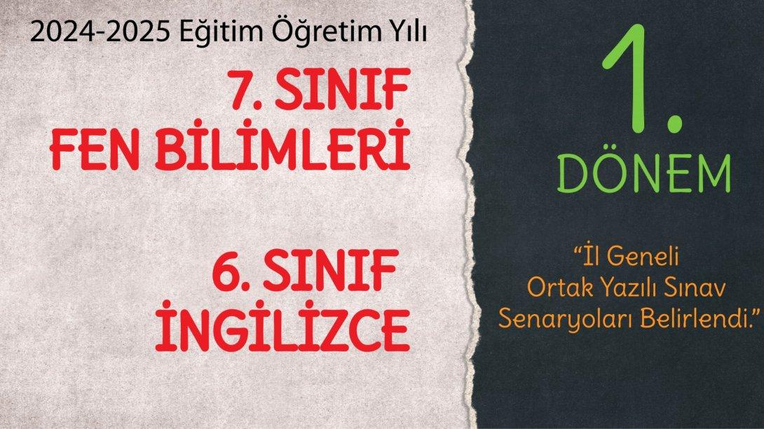 İL GENELİ ORTAK YAZILI SINAV SENARYOLARI BELİRLENDİ